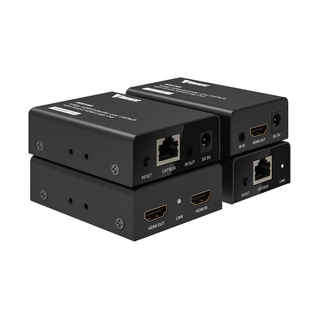 Vanco HDMI Extender Over Cat5e/6 Cable with IR and HDMI Loop-Out