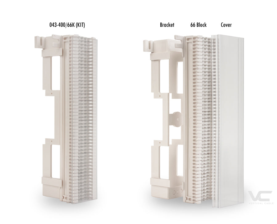 Vertical Cable 66 Block, 50-Strip Punch down Block with Cover