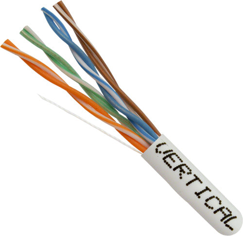 Vertical Cable Cat6 Bulk Wire, 23AWG, UTP, 8C Solid Bare Copper, Riser Rated, 1000Ft