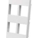 Vanco Decor Style Multi-Media Wall Plate Inserts- 4 Ports & White