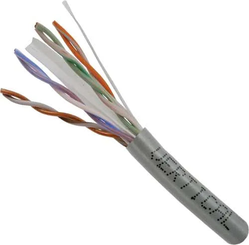 Vertical Cable Cat6 Bulk Wire, 23AWG, UTP, 8C Solid Bare Copper, Riser Rated, 1000Ft