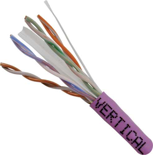 Vertical Cable Cat6 Bulk Wire, 23AWG, UTP, 8C Solid Bare Copper, Riser Rated, 1000Ft