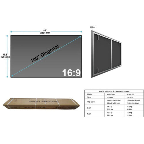 AWOL Vision ALR UST Cinematic Projector Screen