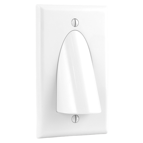 MidLite Single-Gang Nose Plate, White