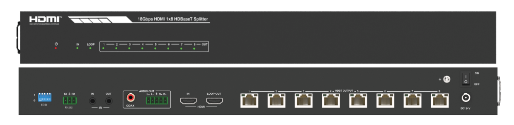 KanexPro 18G 1x8 HDMI 2.0 Splitter Extender 150m Kit