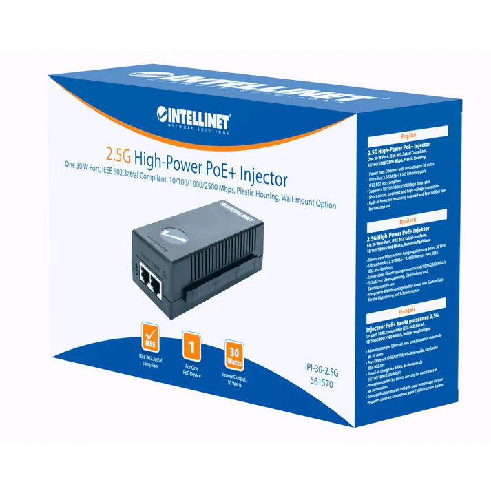 Intellinet 2.5G High-Power PoE+ Injector