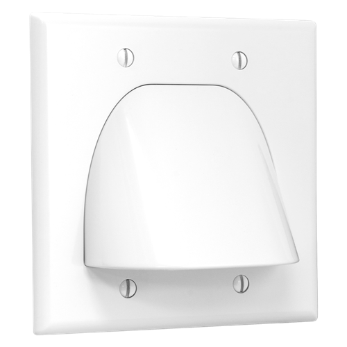 MidLite Double-Gang Nose Plate, White