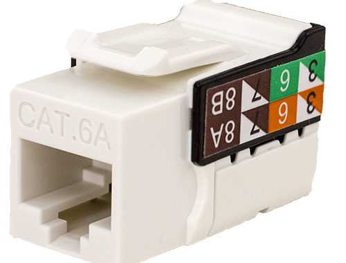 Vertical Cable CAT6A Data Grade V-Max Keystone Jacks – 353 Series - Single / 25 Pack