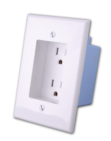 Vanco Rapid Link Power by Vanco- Recessed AC Duplex Outlet Plate