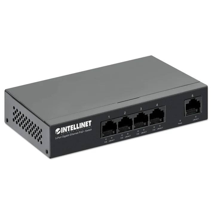 Intellinet 5-Port Gigabit Ethernet PoE+ Switch