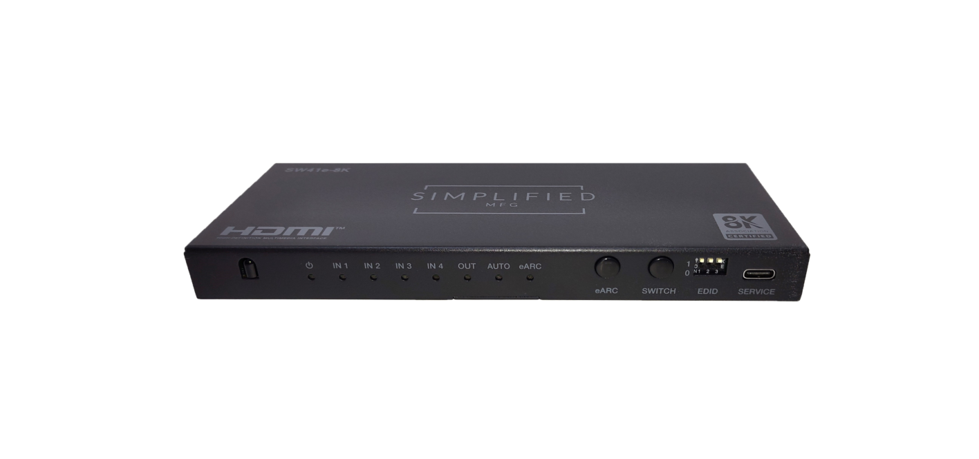 Simplified 4×1 8K@60 HDMI 2.1 (48gbps) Switch with eARC