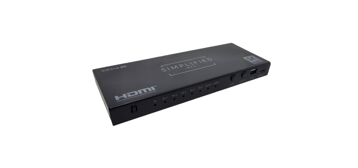 Simplified 4×1 8K@60 HDMI 2.1 (48gbps) Switch with eARC