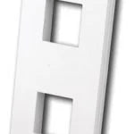 Vanco Decor Style Multi-Media Wall Plate Inserts- 2 Ports & White