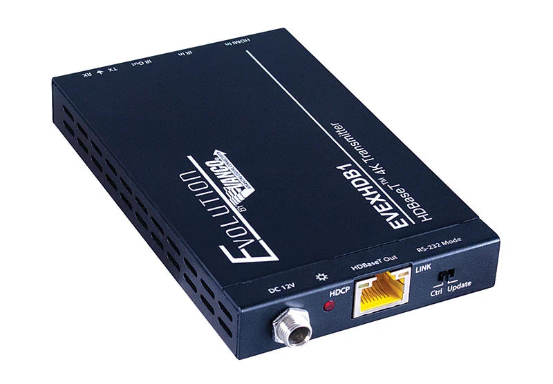 Evolution HDBaseT Slim Extender 4K/60Hz 130ft/40m, 1080p 230ft/70m HDCP 2.2 Bi-directional IR PoC