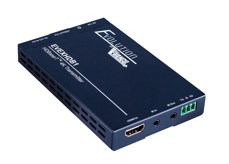 Evolution HDBaseT Slim Extender 4K/60Hz 130ft/40m, 1080p 230ft/70m HDCP 2.2 Bi-directional IR PoC