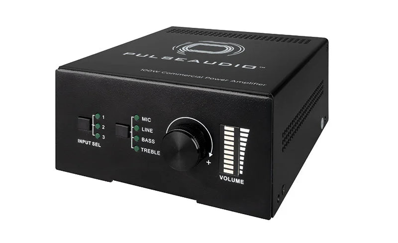 Pulse Audio Single Channel 100w 70/100 Volt Amplifier w/Mic Input