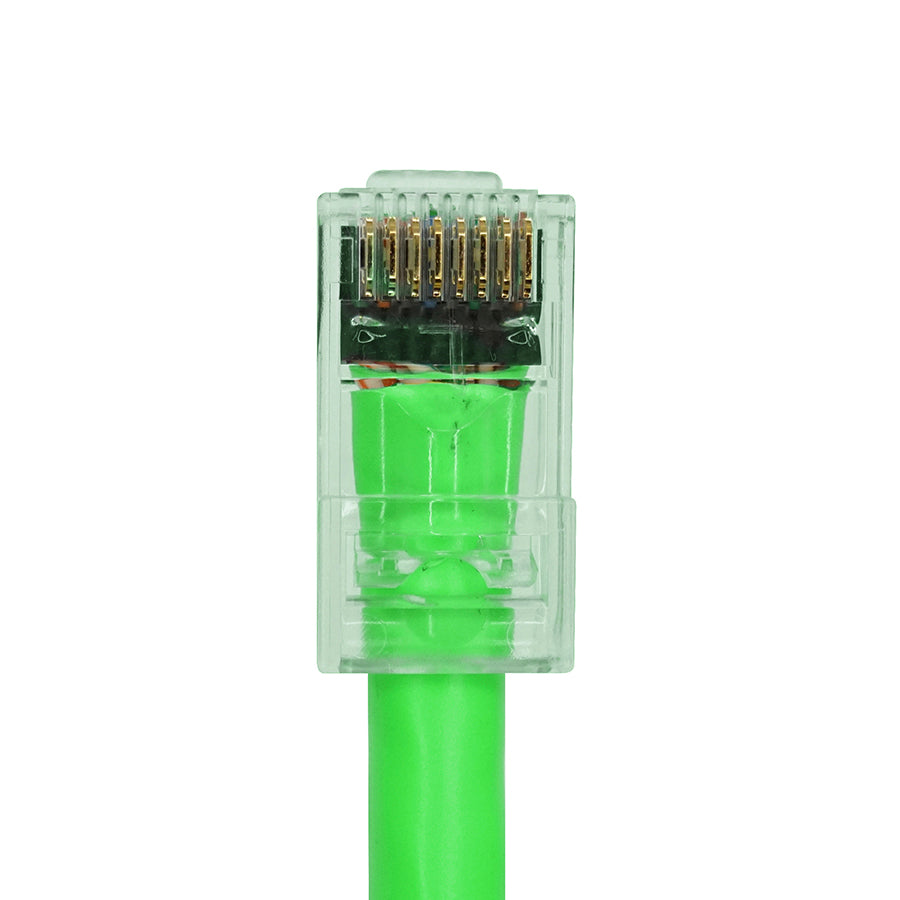 Simply45 Standard Cat6/6a UTP RJ45 Modular Plugs with Bar45™ Hi/Lo Stagger, Green Tint - 100pcs/Jar