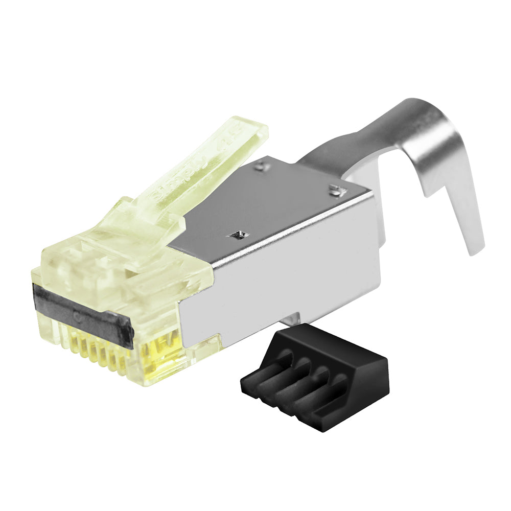 Simply45 ProSeries 10G Cat6a/7/7a Shielded External Ground – Pass-Through RJ45 with Cap45® & Bar45® 50 pc/Jar