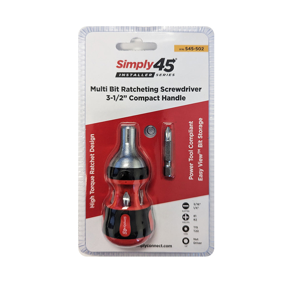 Simply45 7-in-1 multi bit ratcheting screwdriver, 4.5