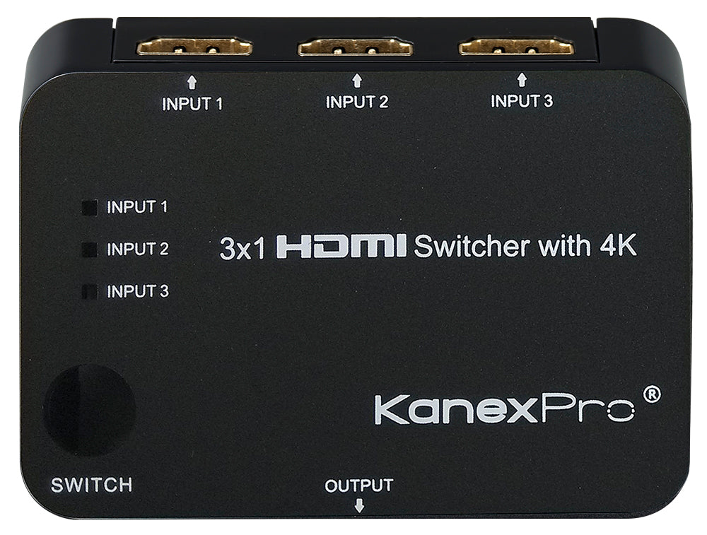 KanexPro 3x1 HDMI Switcher with 4K Support