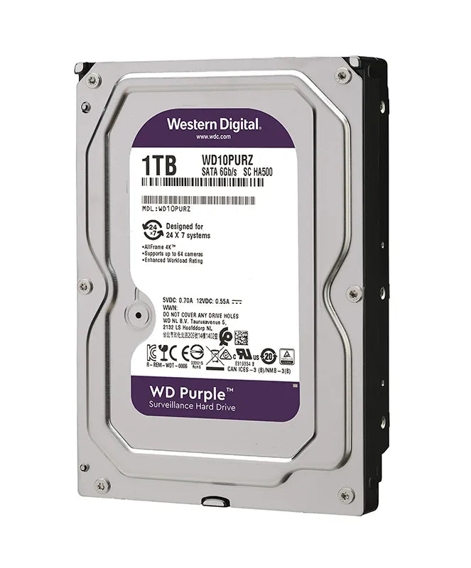 Western Digital Hard Drive 1TB Surveillance HDD - 3.5"