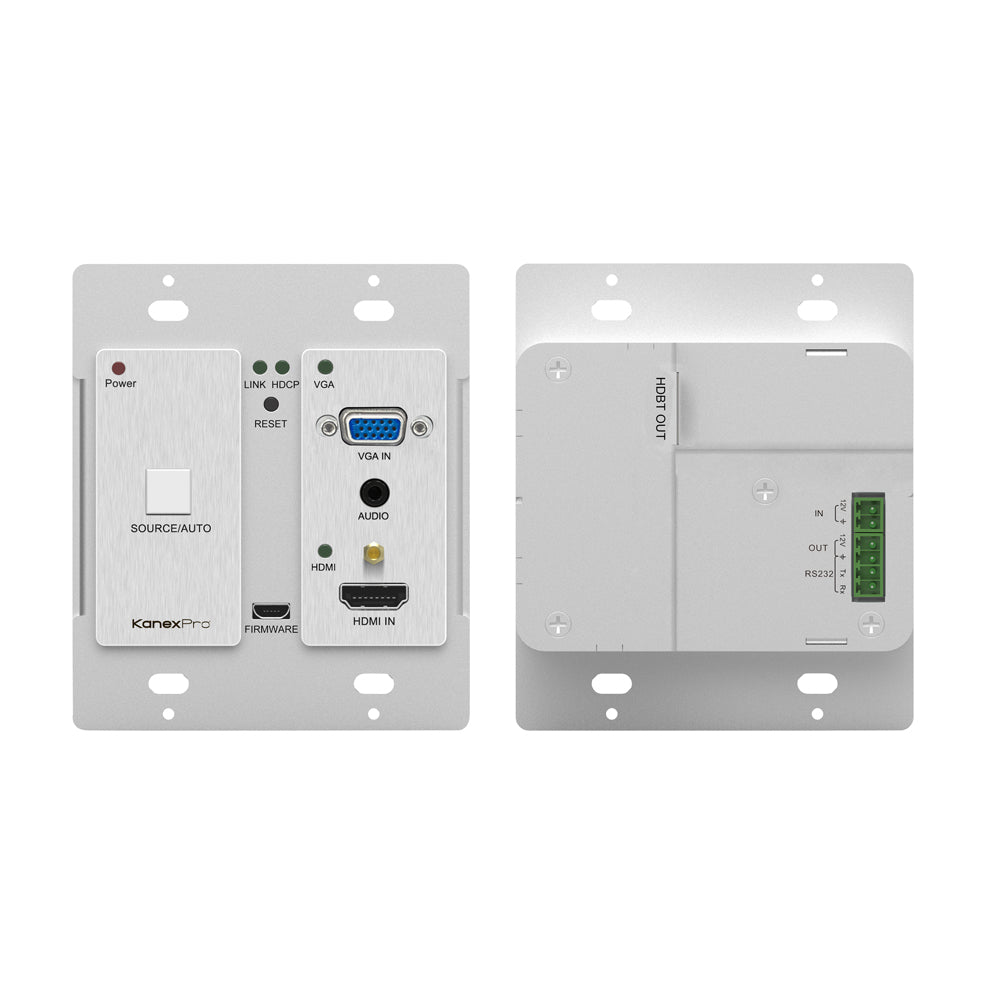 KanexPro 4K HDMI & VGA Wall Plate Transmitter Over HDBaseT™