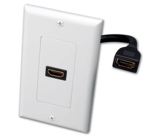 Vanco Single HDMI Pigtail Decor Wall Plate