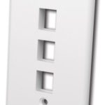 Vanco Multi-Media keystone Wall Plates- 3 Ports & White