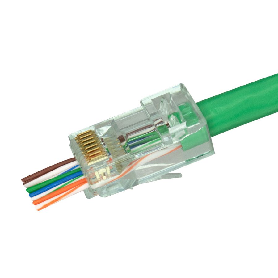 Simply45 ProSeries Cat6 Unshielded Pass-Through RJ45 Modular Plugs with Cap45® 500 pc/Jar