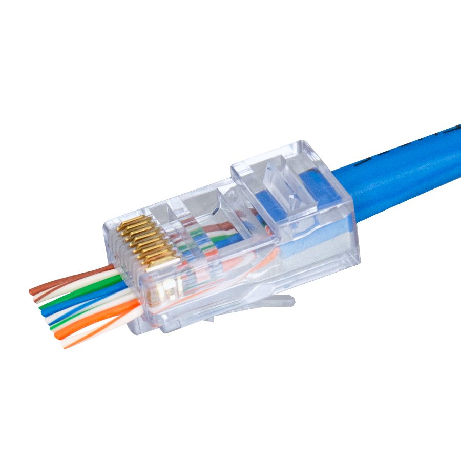 Simply45 Pass Through Blue Tint - Cat5e UTP - 50pc Clamshell